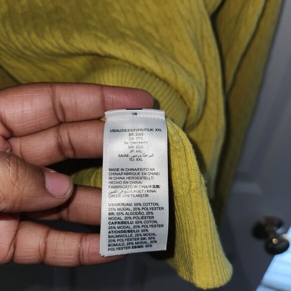 Amazon Essentials Womens XXL Yellow Crew Neck Pullover Sweater Fall Winter - Picture 4 of 5